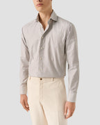 Eton Beige Striped Signature Oxford Shirt