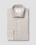 Eton Beige Striped Signature Oxford Shirt