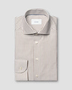Eton Beige Striped Signature Oxford Shirt