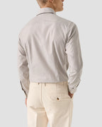 Eton Beige Striped Signature Oxford Shirt