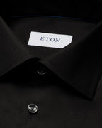 Eton Solid Black Signature Twill Shirt