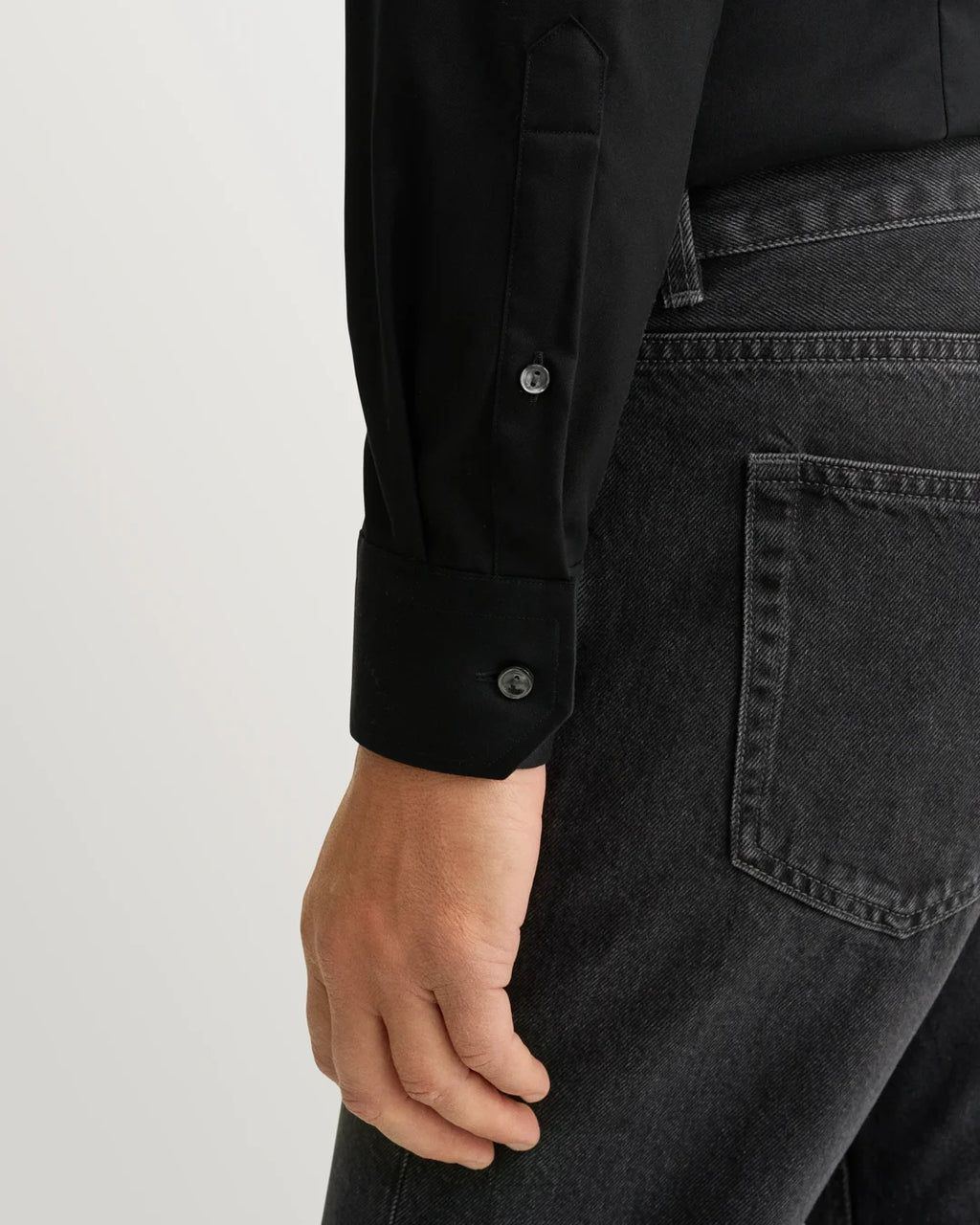 Eton Solid Black Signature Twill Shirt