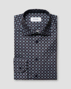 Eton Navy Medallion Print Signature Twill Shirt