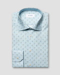 Eton Light Blue Cocktail Print Signature Poplin Shirt