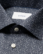 Eton Blue Floral Signature Twill Shirt
