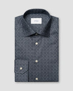 Eton Blue Floral Signature Twill Shirt