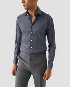Eton Blue Floral Signature Twill Shirt