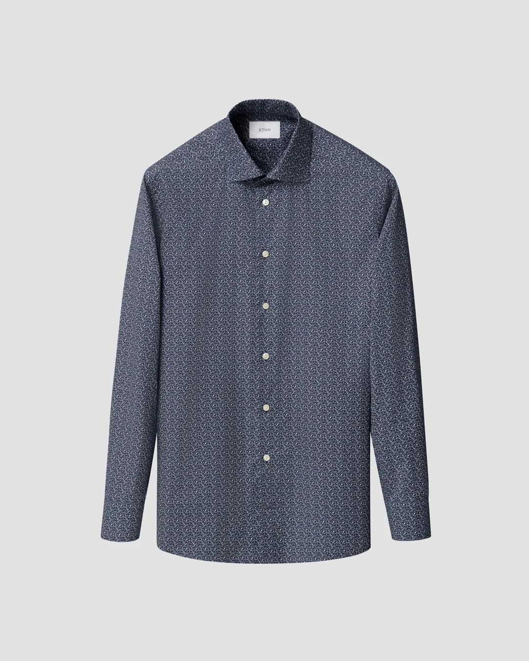 Eton Blue Floral Signature Twill Shirt