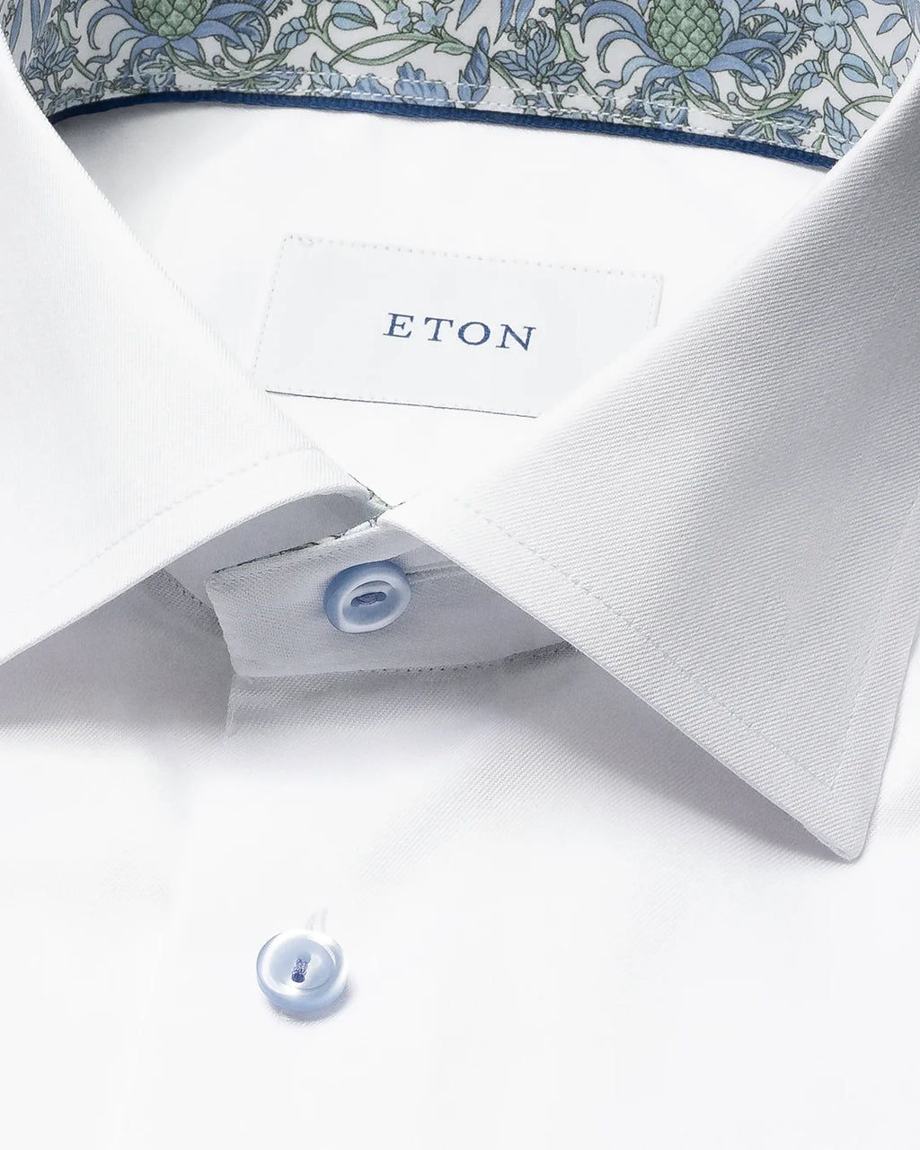 Eton Signature Twill Shirt with Floral Details