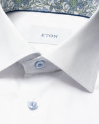 Eton Signature Twill Shirt with Floral Details