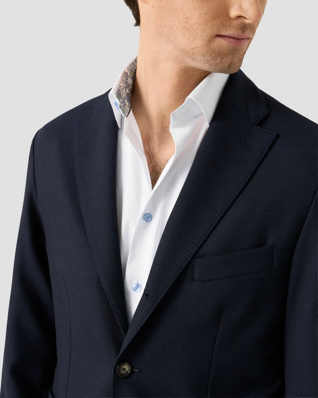 Eton Signature Twill Shirt with Floral Details
