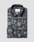 Eton Navy Floral Print Signature Twill Shirt