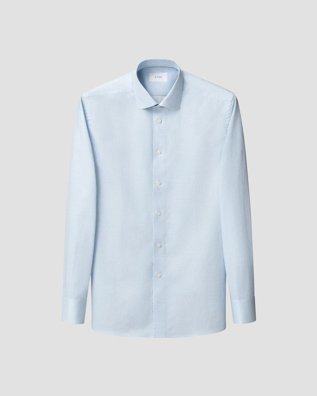 Eton Blue Geometric Print Signature Twill Shirt