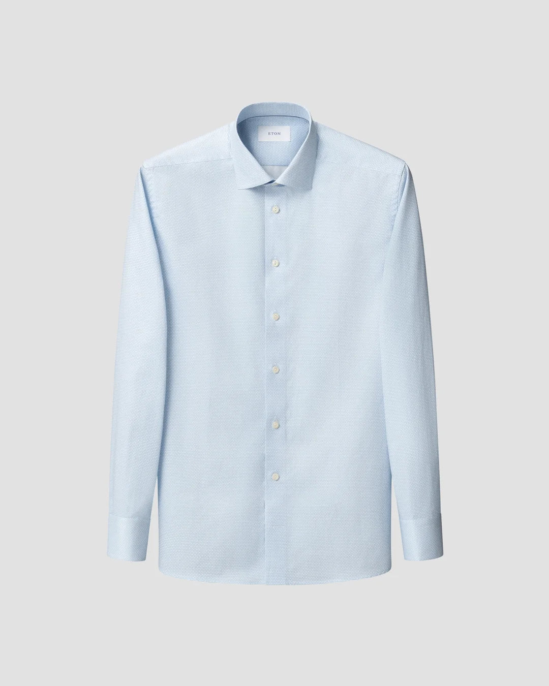 Eton Blue Geometric Print Signature Twill Shirt