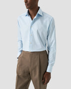 Eton Blue Geometric Print Signature Twill Shirt