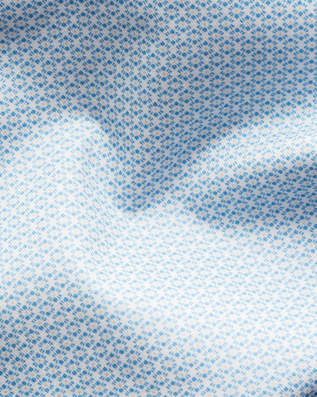 Eton Blue Geometric Print Signature Twill Shirt