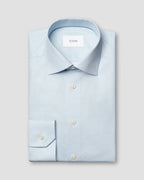Eton Blue Geometric Print Signature Twill Shirt