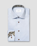 Eton Paisley Effect Light Blue Signature Twill Shirt