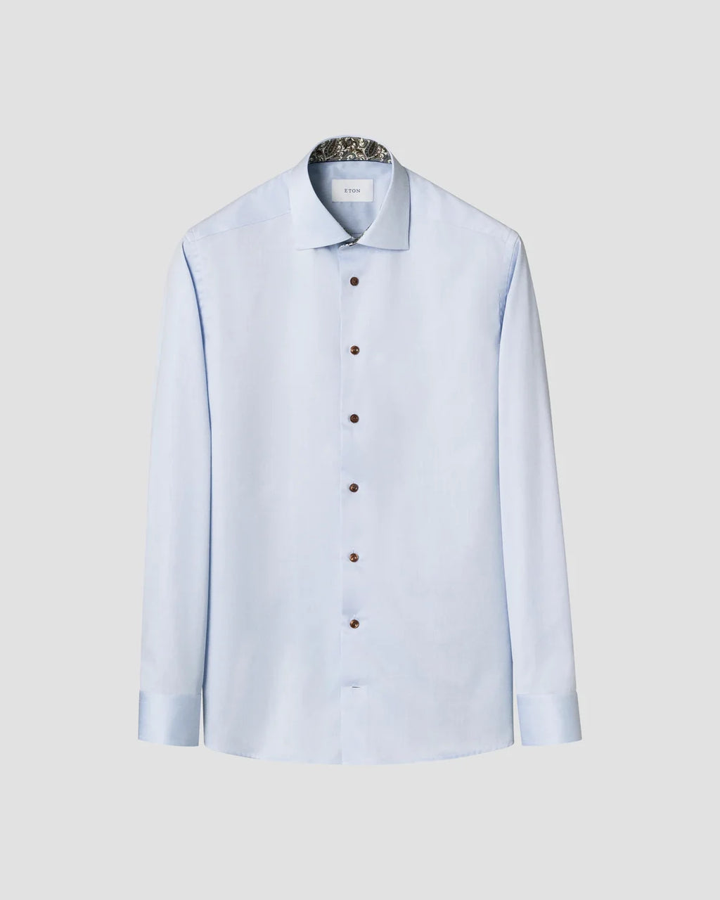 Eton Paisley Effect Light Blue Signature Twill Shirt