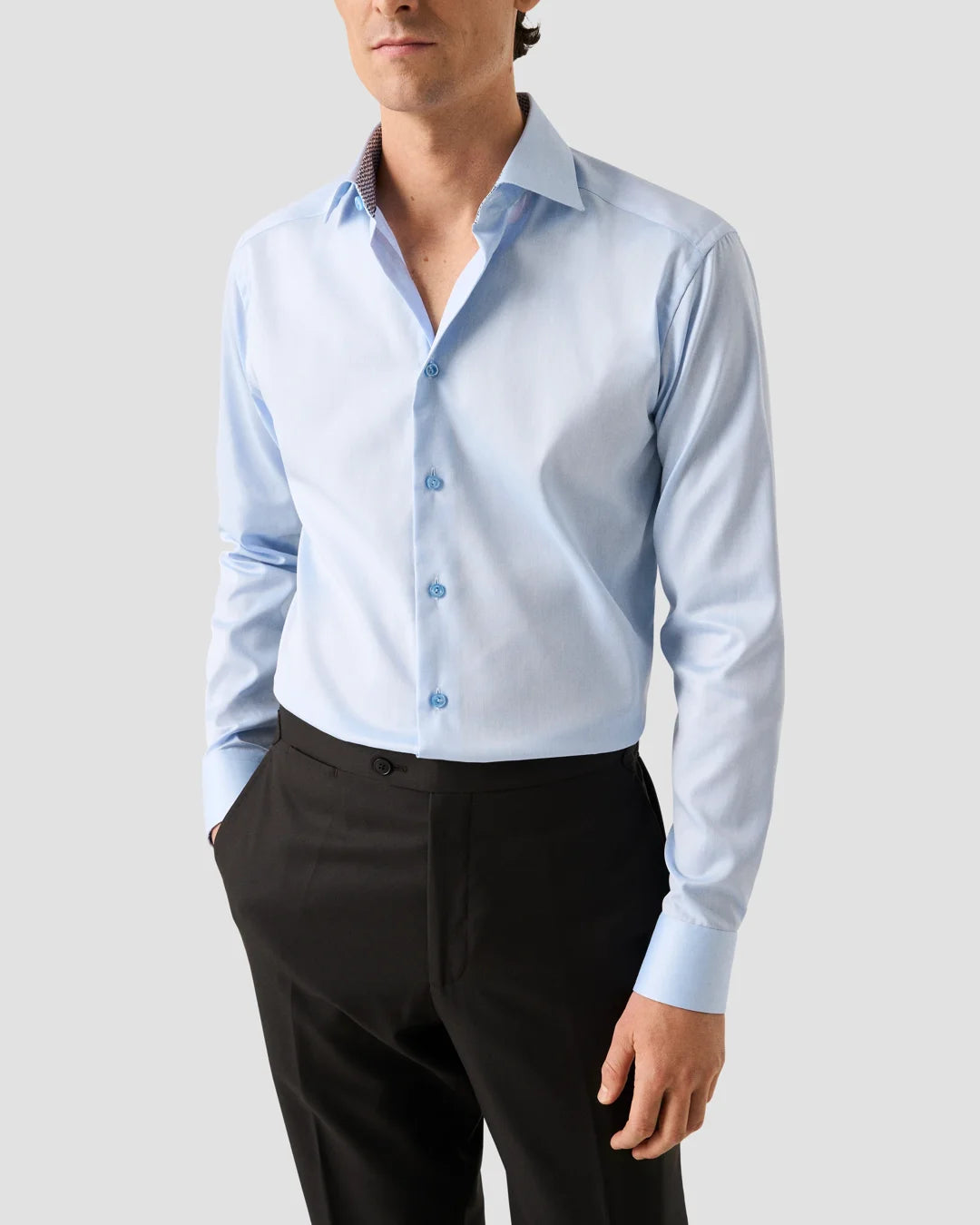 Eton Light Blue Signature Twill Effect Shirt