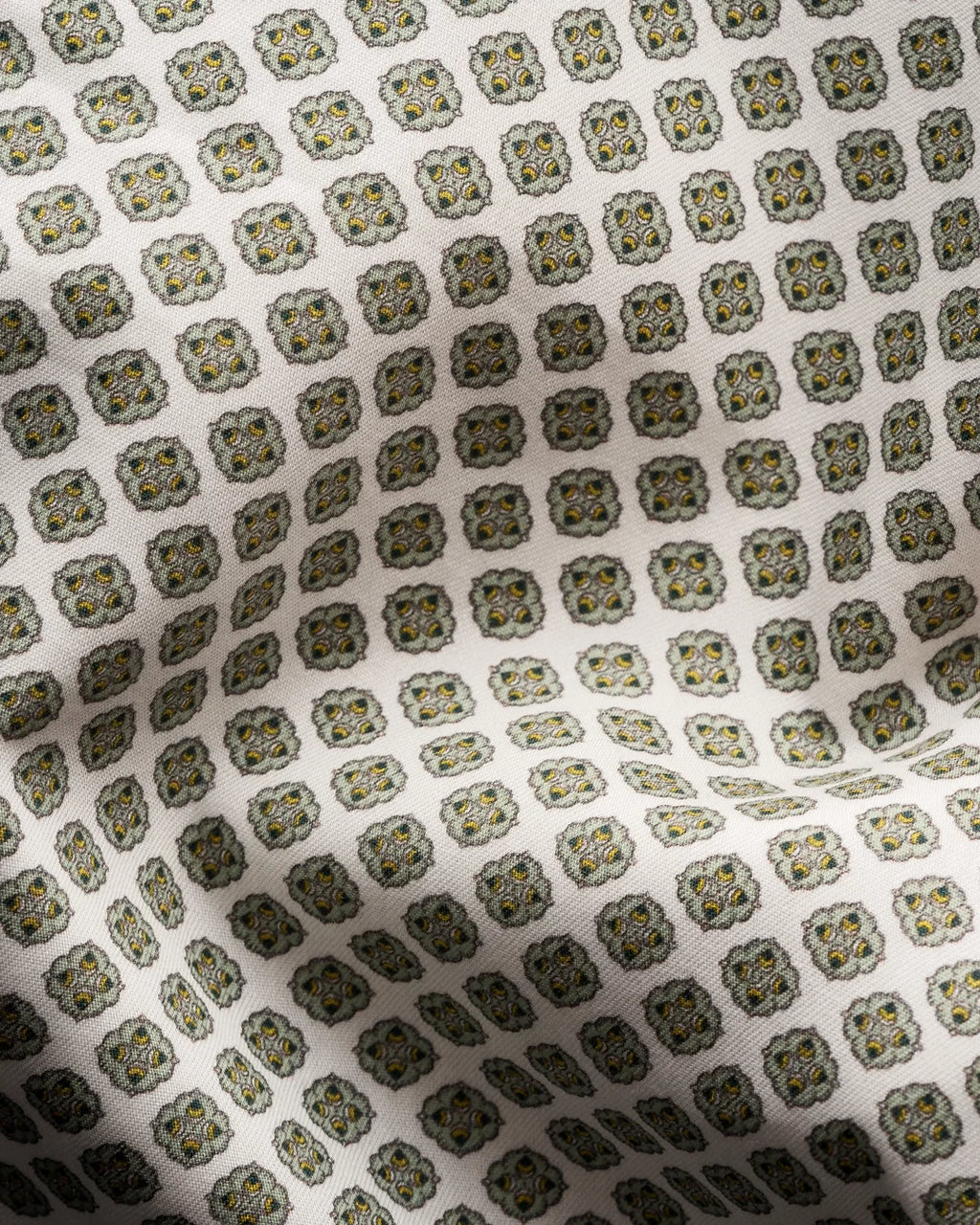 Eton Green Medallion Print Cotton & TENCEL™ Lyocell Shirt