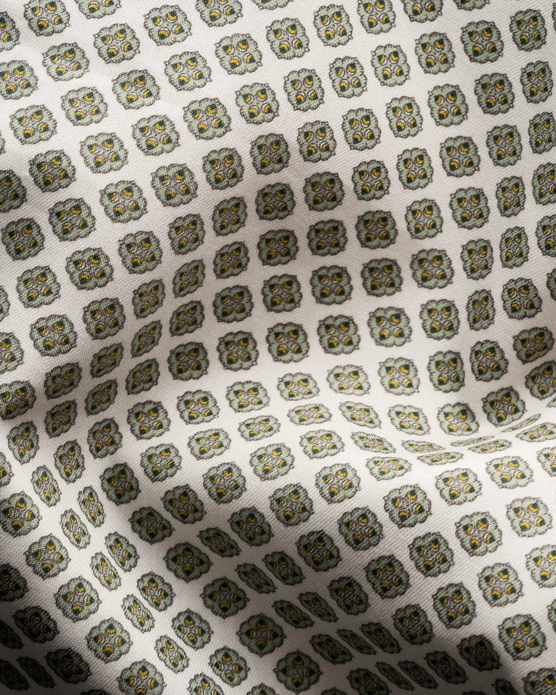 Eton Green Medallion Print Cotton & TENCEL™ Lyocell Shirt