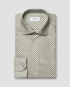 Eton Green Medallion Print Cotton & TENCEL™ Lyocell Shirt