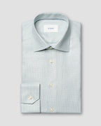 Eton Light Green Semi Solid Signature Twill Shirt