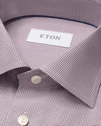 Eton Purple Fine Check Signature Twill Shirt