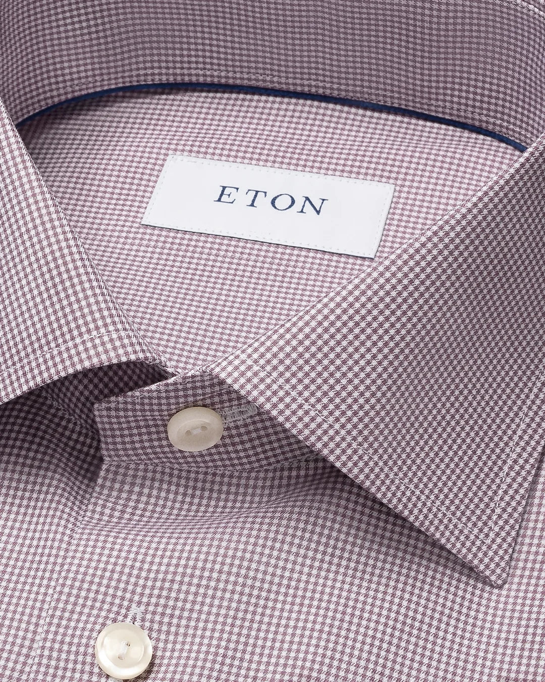 Eton Purple Fine Check Signature Twill Shirt