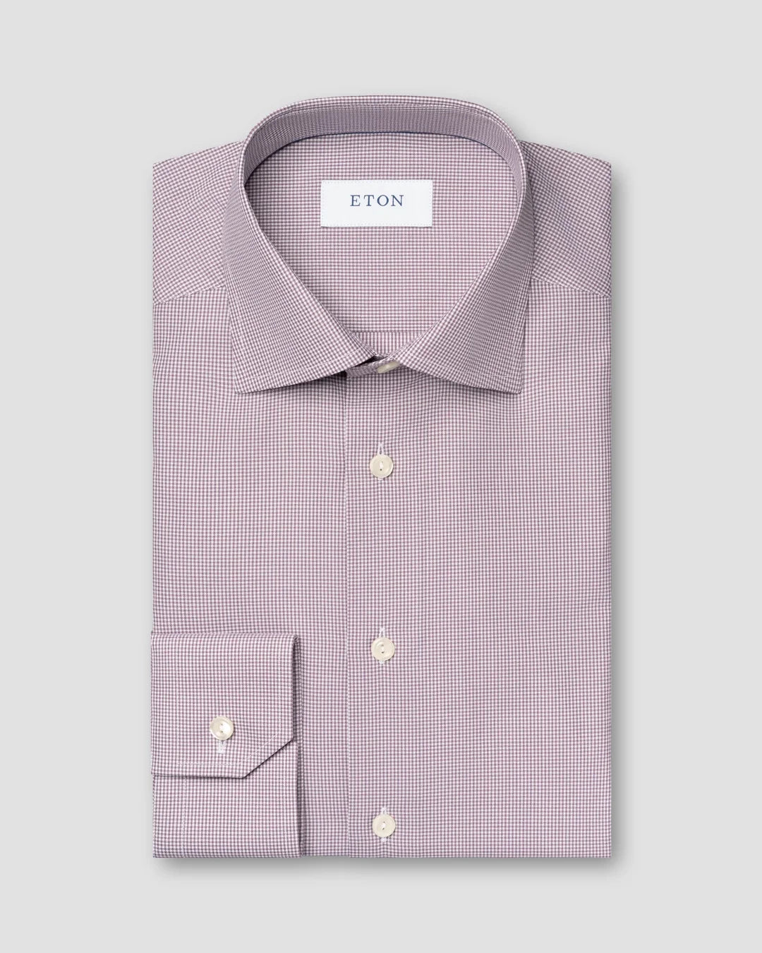Eton Purple Fine Check Signature Twill Shirt