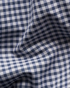 Eton Navy Checked Fine Piqué Shirt