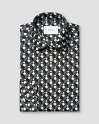 Eton Geometric Print Cotton Tencel™ Lyocell Shirt