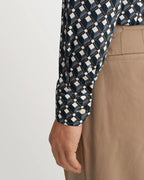 Eton Geometric Print Cotton Tencel™ Lyocell Shirt
