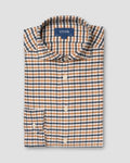 Eton Orange Plaid Flannel Shirt