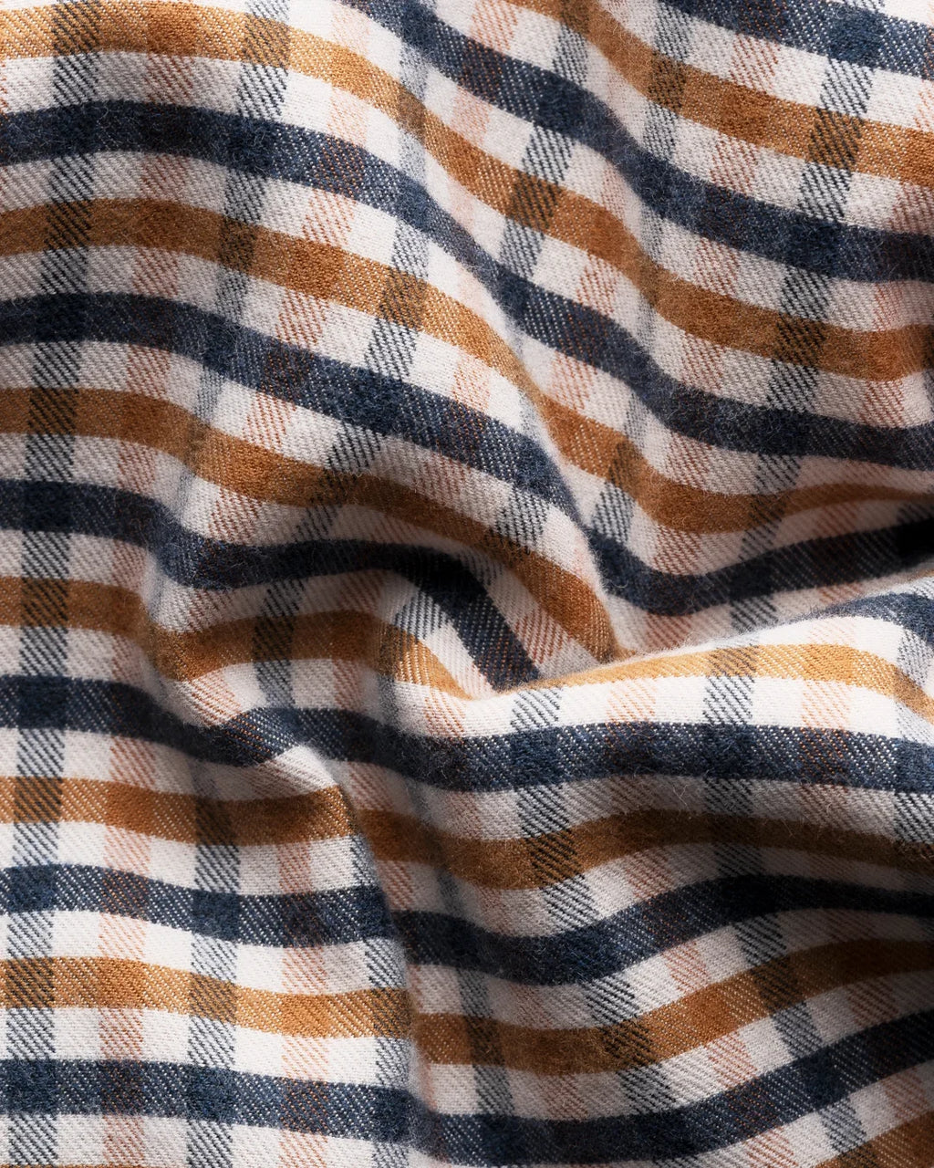 Eton Orange Plaid Flannel Shirt