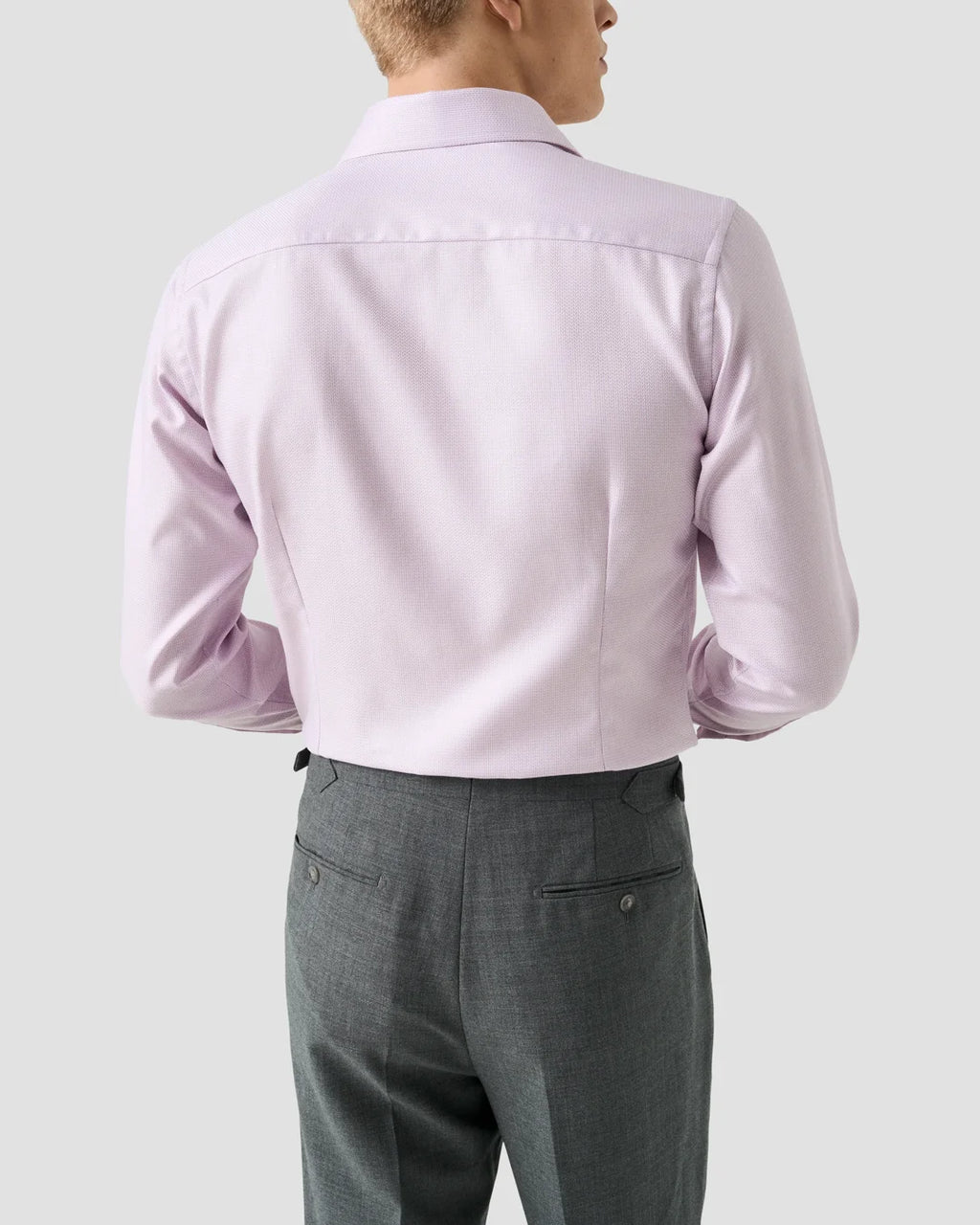 Eton Pink Herringbone Signature Dobby Shirt