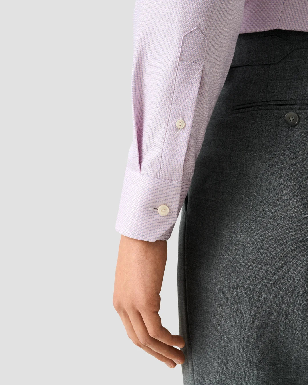 Eton Pink Herringbone Signature Dobby Shirt