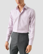 Eton Pink Herringbone Signature Dobby Shirt