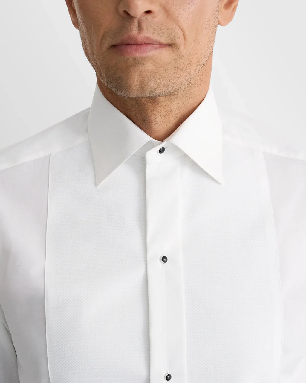 Eton White Piqué Tuxedo Shirt