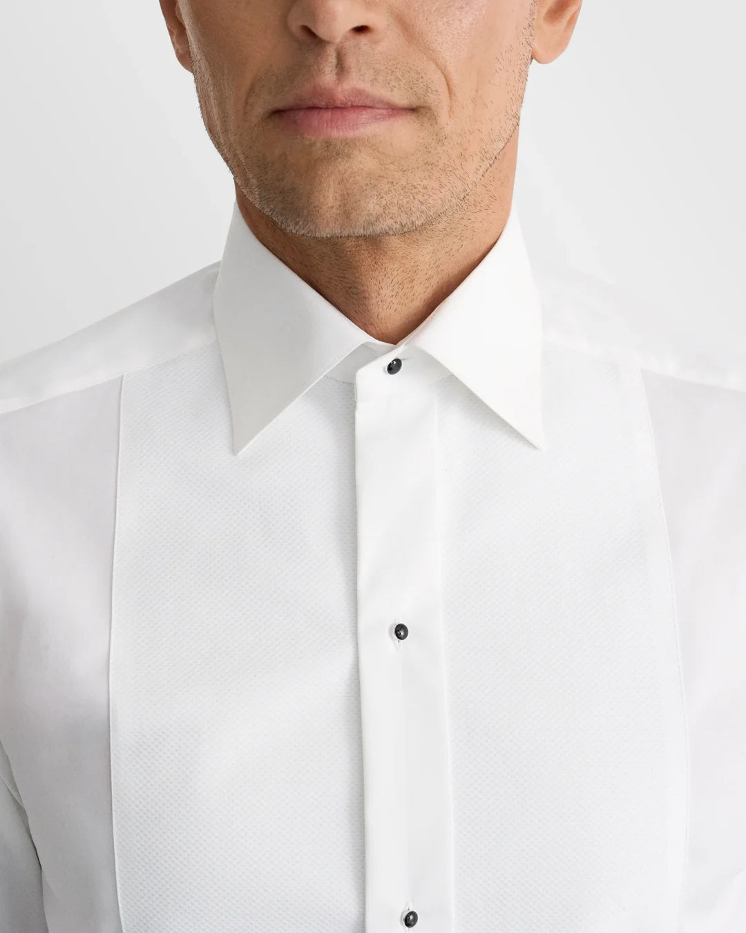 Eton White Piqué Tuxedo Shirt