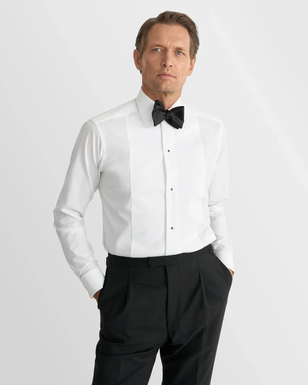 Eton White Piqué Tuxedo Shirt