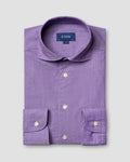 Eton Purple Cotton Silk Shirt - Soft