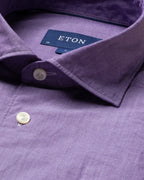 Eton Purple Cotton Silk Shirt - Soft