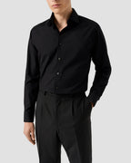 Eton Black Semi Solid Supima 120 Shirt