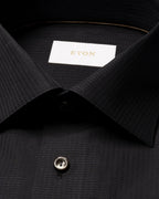 Eton Black Semi Solid Supima 120 Shirt