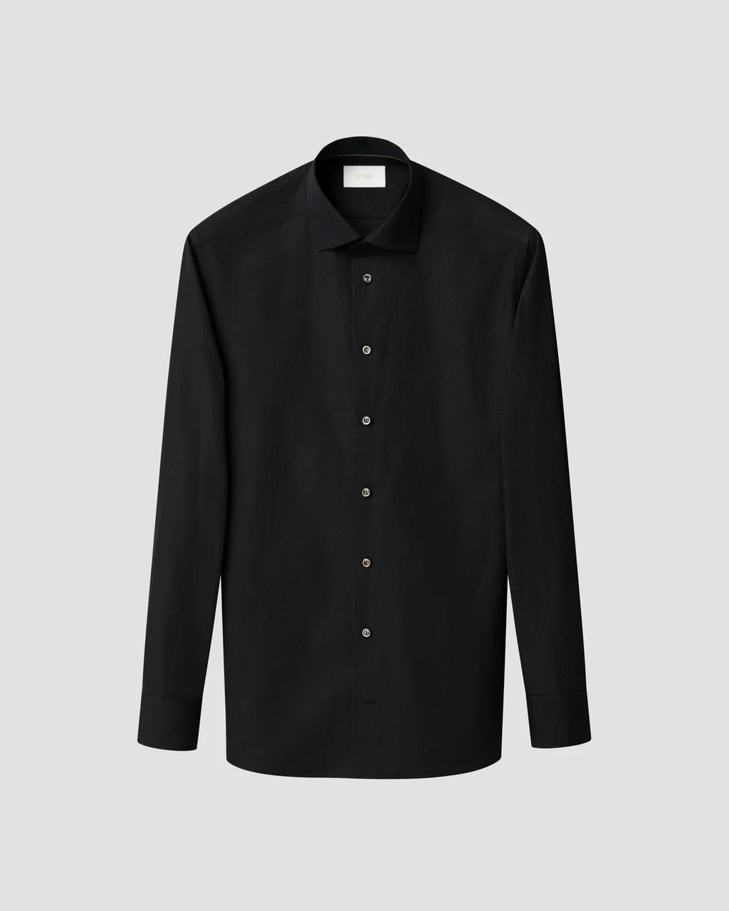 Eton Black Semi Solid Supima 120 Shirt