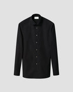 Eton Black Semi Solid Supima 120 Shirt