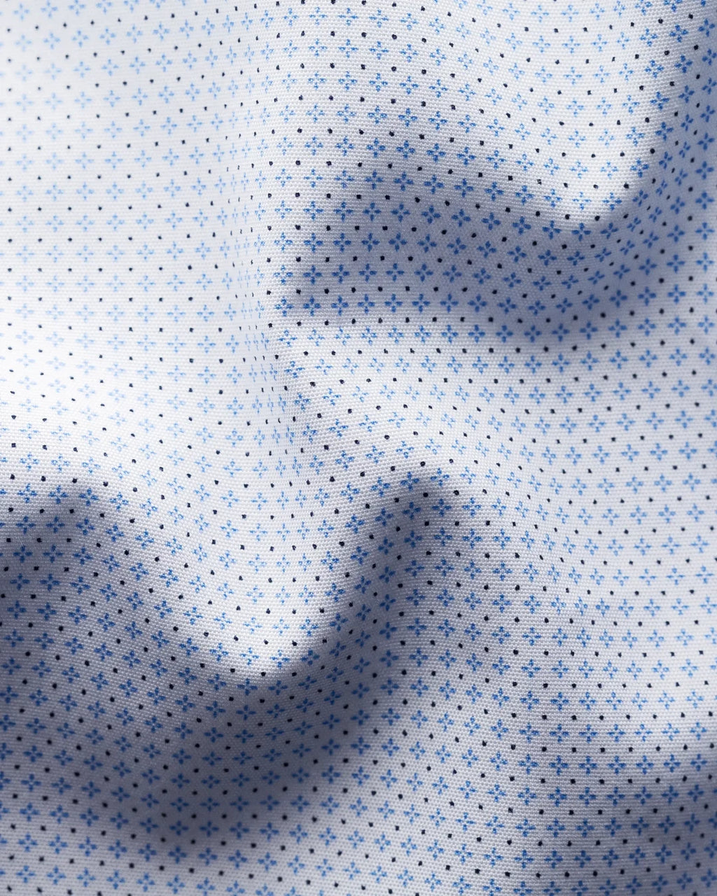 Eton Light Blue Micro Print Poplin Shirt
