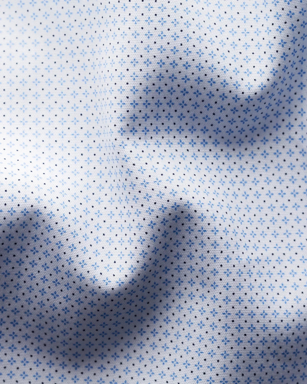 Eton Light Blue Micro Print Poplin Shirt